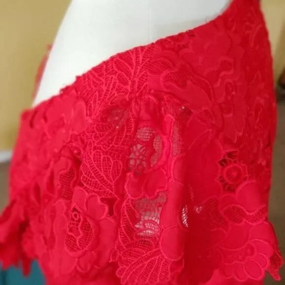 NWT Nanette Lepore Valentine Lace Sheath Dress in Poppy